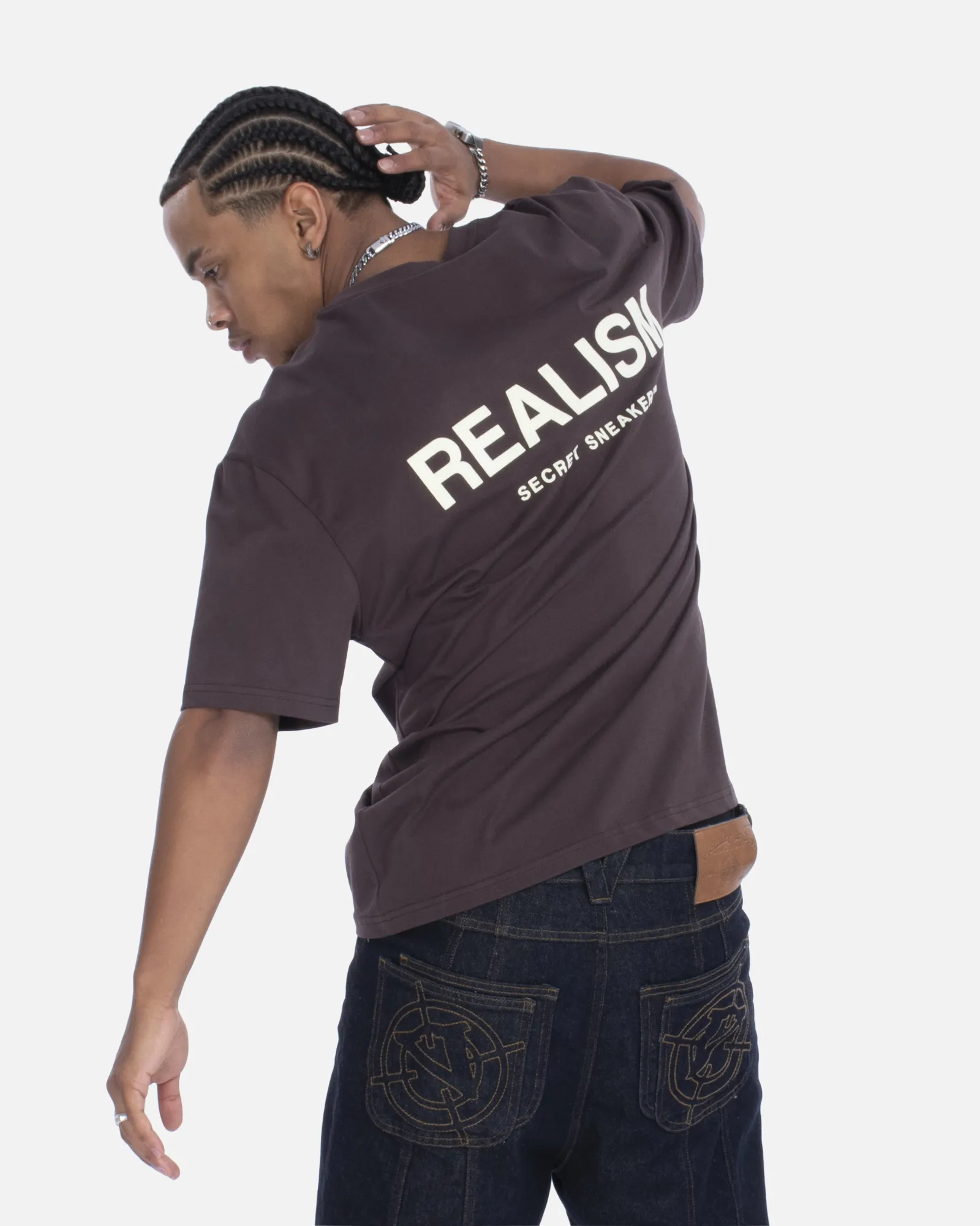 SSS REALISM BACK LOGO TEE PLUM