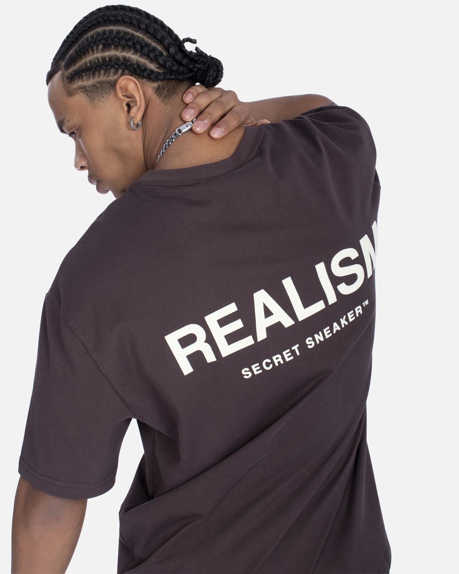 SSS REALISM BACK LOGO TEE PLUM