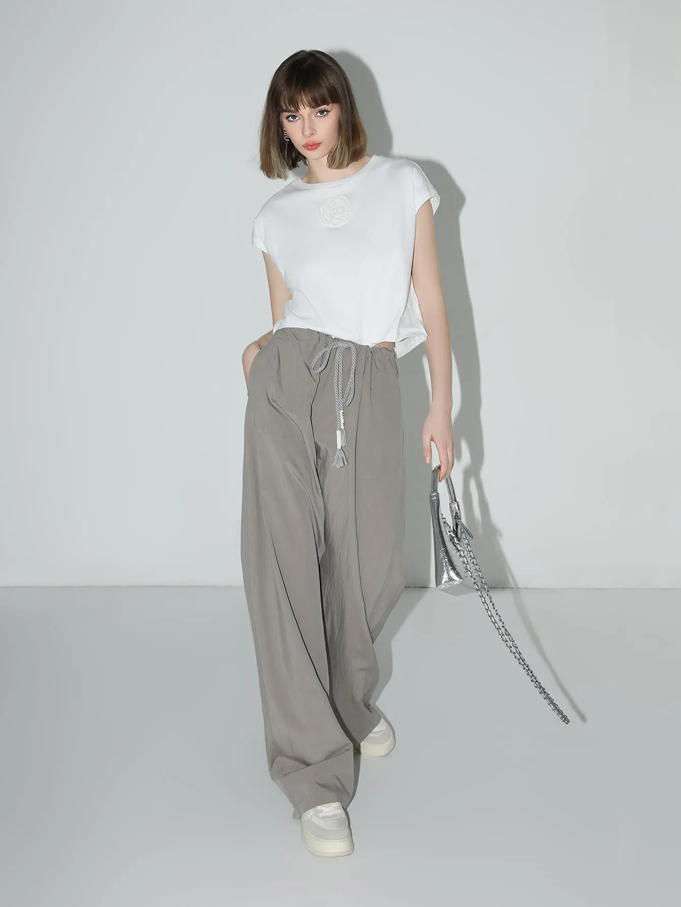 Straight Leg Drawstring  Casual Lounge Pants