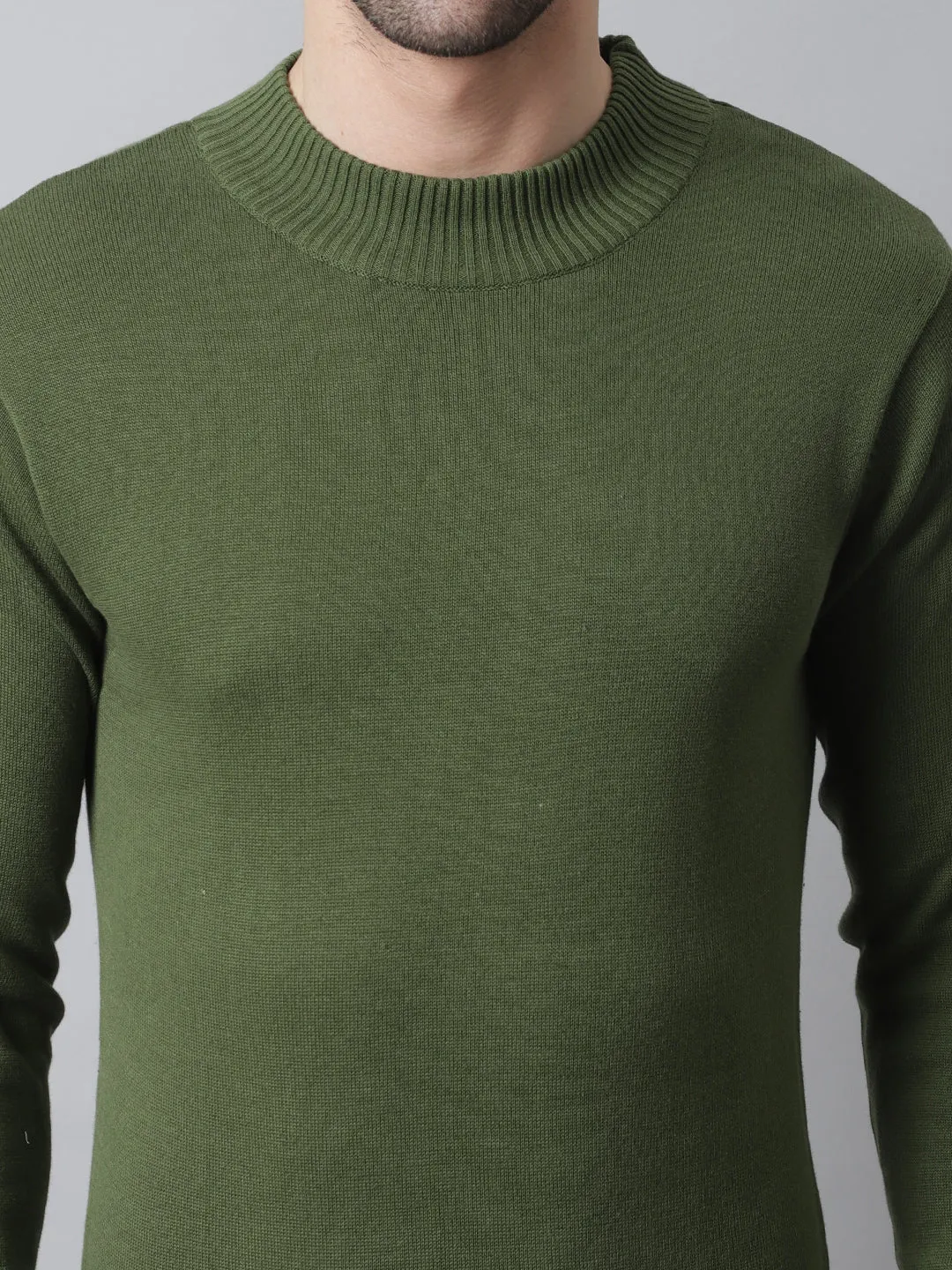 Style Quotient Men Olive Green Sweatshirt