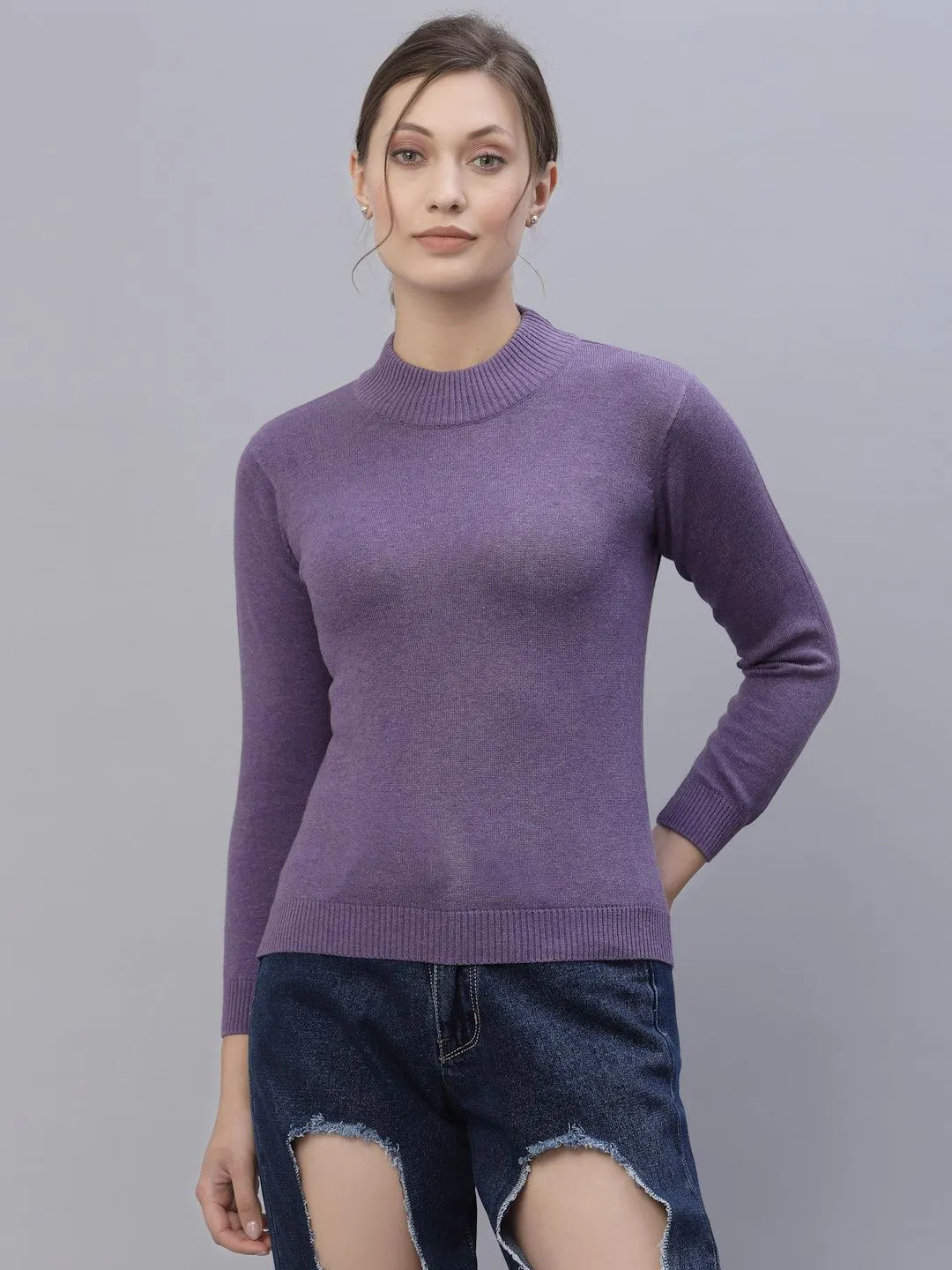 Style Quotient Women Purple Sweatshirt