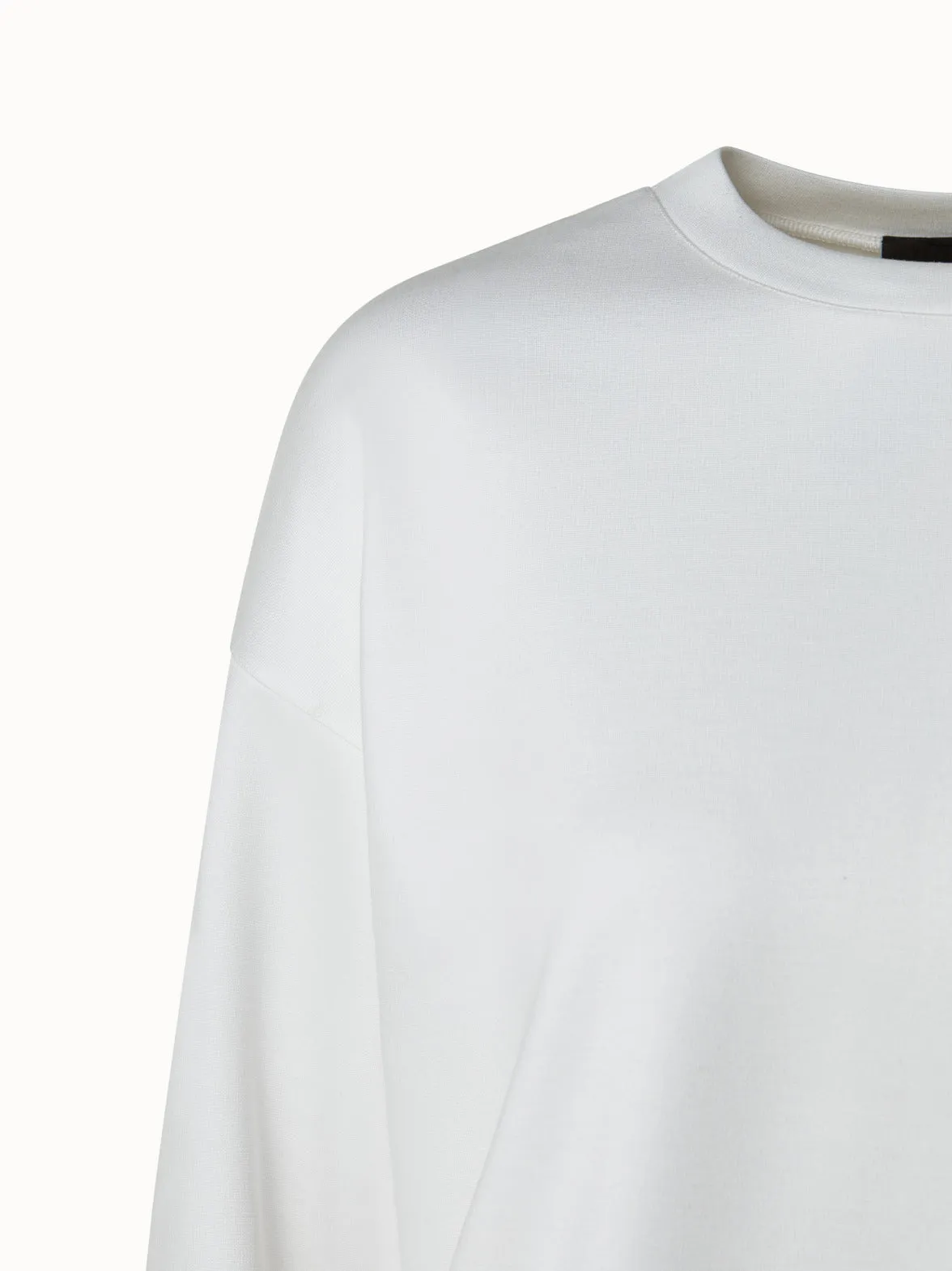 Viscose Stretch Jersey Crew Neck Pullover