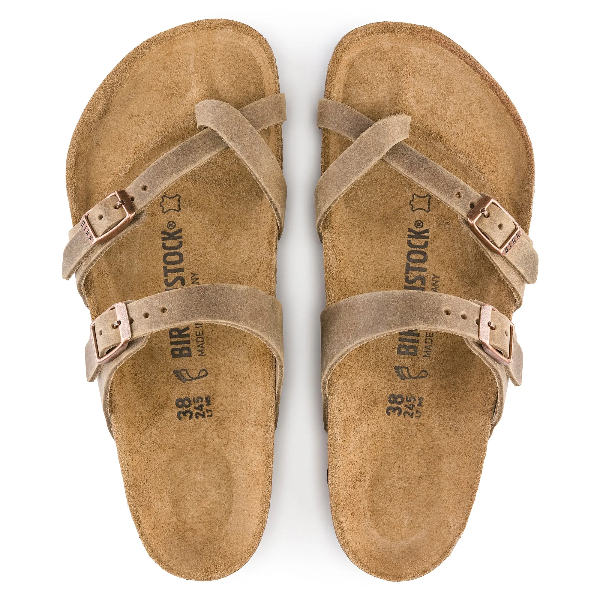 Women's Birkenstock Mayari Oiled Leather Color: Tobacco Brown