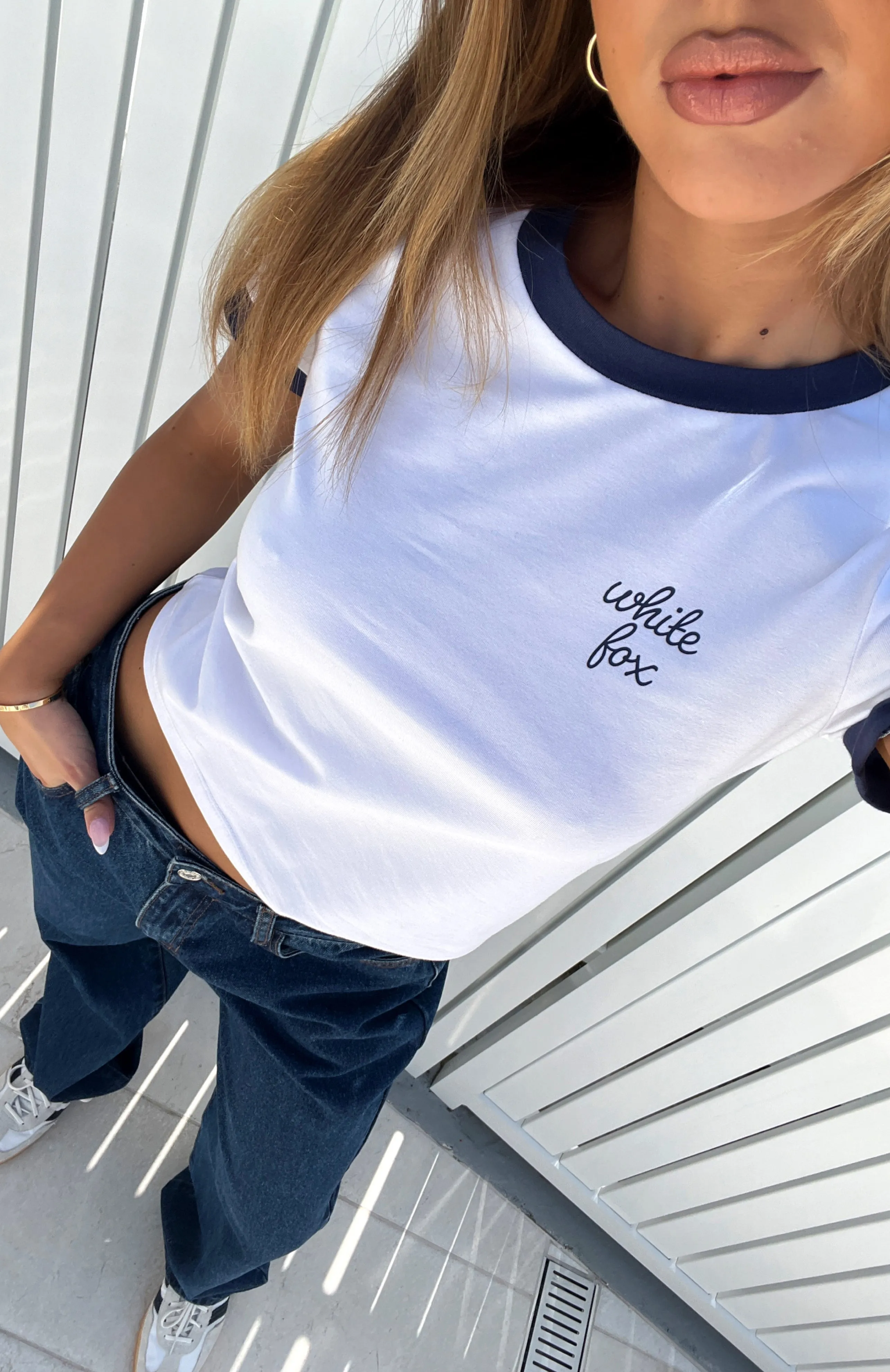 Write About It Relaxed Baby Tee White