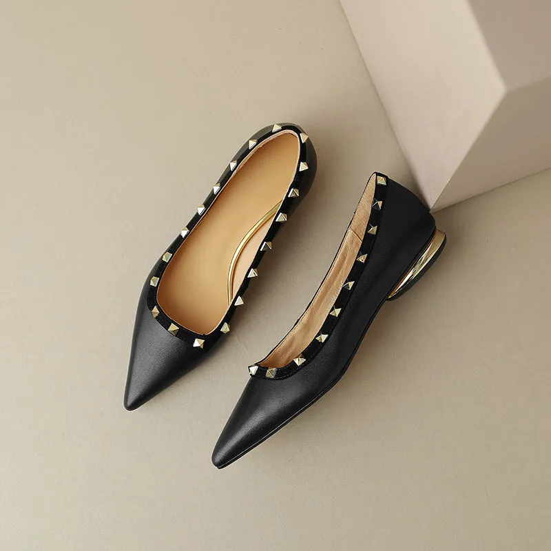 Zayla Studded Pointed Toe Flats