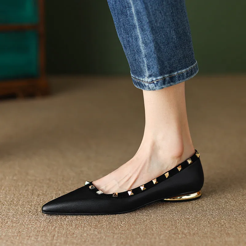 Zayla Studded Pointed Toe Flats